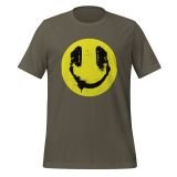 Audiophile Happy Face T-shirt for Teens Happy Face T-shirt Army Front