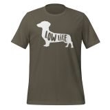 Dachshund Low Life T-shirt for Women Dog Lovers T-shirt Dachsund Dog T-shirt Army Front