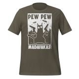 Cat Pew Pew Madafakas T-Shirt for Adults Pro gun T-shirt for Cat Lovers Funny Cat T-Shirt army Front