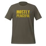 mostly peaceful libertarian t-shirt for men funny t-shirt freedom t-shirt for men Army front