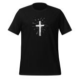 Christian Cross T-Shirt for Women Faith T-shirt Inspirational T-Shirt Cross T-shirt Black Front