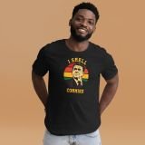 I Smell Commies T-shirt for Conservatives Freedom T-shirt for Men black heather front with model