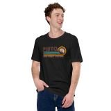 Vintage Pluto T-shirt for teens Space t-shirt for kids Funny T-shirt black heather front with model