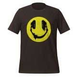 Audiophile Happy Face T-shirt for Teens Happy Face T-shirt Brown Front