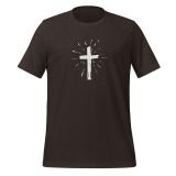 Christian Cross T-Shirt for Women Faith T-shirt Inspirational T-Shirt Cross T-shirt Brown Front