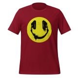 Audiophile Happy Face T-shirt for Teens Happy Face T-shirt Cardinal Front