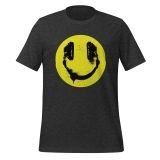 Audiophile Happy Face T-shirt for Teens Happy Face T-shirt Dark Grey Heather Front