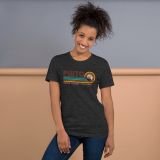 Vintage Pluto T-shirt for teens Space t-shirt for kids Funny T-shirt dark grey heather front with model