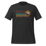 Vintage Pluto T-shirt for teens Space t-shirt for kids Funny T-shirt dark grey heather front