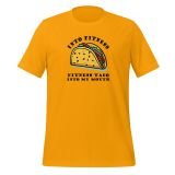 Taco Fitness T-Shirt for Teens Funny T-Shirt for Kids Taco T-Shirt for Teens gold Front