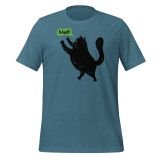 Black Cat T-shirt Rawr! Funny Cat T-shirt for teens T-shirt for kids heather deep teal Front