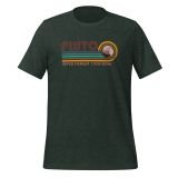 Vintage Pluto T-shirt for teens Space t-shirt for kids Funny T-shirt heather forest front