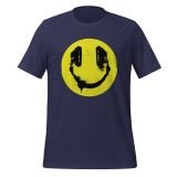 Audiophile Happy Face T-shirt for Teens Happy Face T-shirt Heather Midnight Navy Front