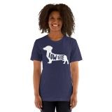 Dachshund Low Life T-shirt for Women Dog Lovers T-shirt Dachsund Dog T-shirt heather midnight navy Front with model