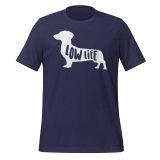 Dachshund Low Life T-shirt for Women Dog Lovers T-shirt Dachsund Dog T-shirt heather midnight navy Front