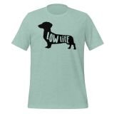 Dachshund Low Life T-Shirt Dachshund T-shirt for Teens Dog lovers T-shirt Funny Dog T-shirt heather prism dusty Blue Front