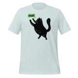 Black Cat T-shirt Rawr! Funny Cat T-shirt for teens T-shirt for kids heather prism ice blue Front