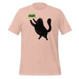 Black Cat T-shirt Rawr! Funny Cat T-shirt for teens T-shirt for kids heather prism peach Front