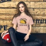 Taco Fitness T-Shirt for Teens Funny T-Shirt for Kids Taco T-Shirt for Teens heather prism peach Front with model