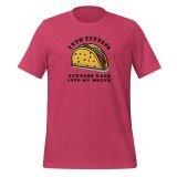 Taco Fitness T-Shirt for Teens Funny T-Shirt for Kids Taco T-Shirt for Teens heather raspberry Front