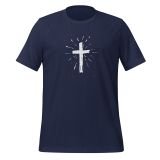 Christian Cross T-Shirt for Women Faith T-shirt Inspirational T-Shirt Cross T-shirt Navy Front