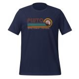 Vintage Pluto T-shirt for teens Space t-shirt for kids Funny T-shirt navy front