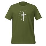 Christian Cross T-Shirt for Women Faith T-shirt Inspirational T-Shirt Cross T-shirt Olive Front