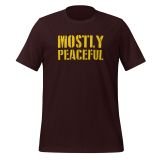 mostly peaceful libertarian t-shirt for men funny t-shirt freedom t-shirt for men oxblood black front