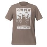 Cat Pew Pew Madafakas T-Shirt for Adults Pro gun T-shirt for Cat Lovers Funny Cat T-Shirt Pebble Front