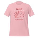 Funny Taco Love T-shirt for girls funny t-shirt for women taco t-shirt pink front