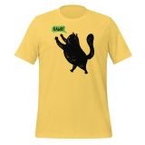 Black Cat T-shirt Rawr! Funny Cat T-shirt for teens T-shirt for kids yellow Front