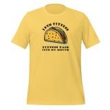 Taco Fitness T-Shirt for Teens Funny T-Shirt for Kids Taco T-Shirt for Teens yellow Front